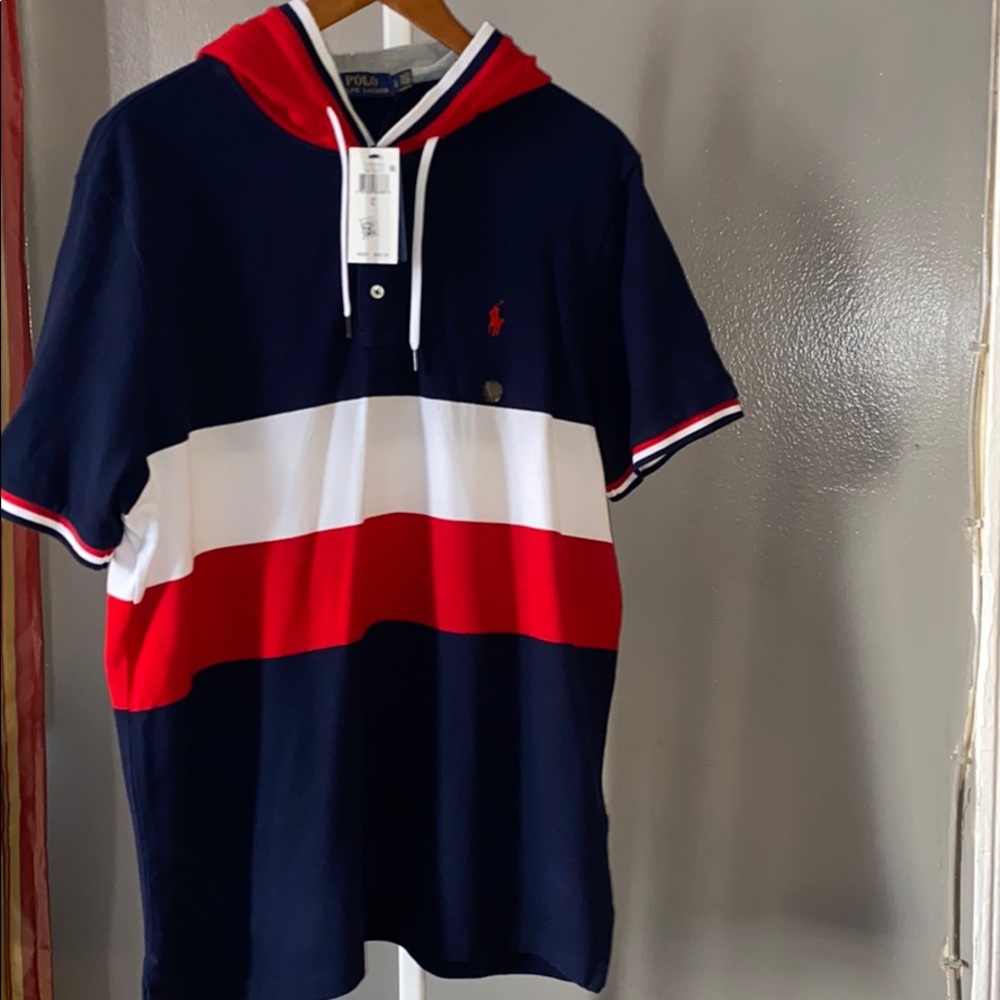Polo short sleeve hoodie